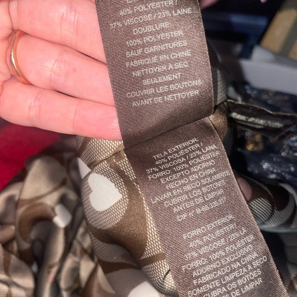 COACH vibrant red double breasted peacoat | XS - Picture 12 of 12